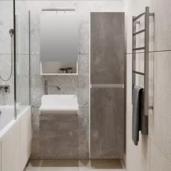 Мебель для ванной Runo Бари 40 железный камень, раковина Duo 40