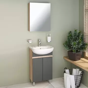 Мебель для ванной Runo Лада 40 графит