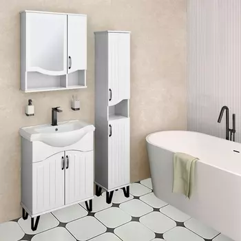 Мебель для ванной Runo Марсель 65, напольная, белая