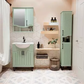 Мебель для ванной Runo Марсель 65, напольная, мята