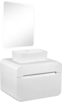 Мебель для ванной Runo Ницца 60 белая, раковина Duo 40