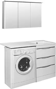 Мебель для ванной Runo Орион 60, L, под стиральную машину, раковина лайт