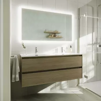 Мебель для ванной Sancos Cento 120 см двойная, карпатская ель