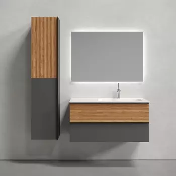 Мебель для ванной Sancos Delta 100 R дуб красный, графит