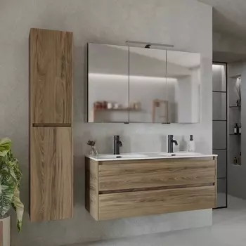 Мебель для ванной Sancos Libra 120 см двойная, дуб чарльстон