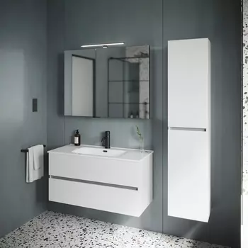 Мебель для ванной Sancos Urban 100 см белый глянец