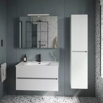 Мебель для ванной Sancos Urban 90 см белый глянец