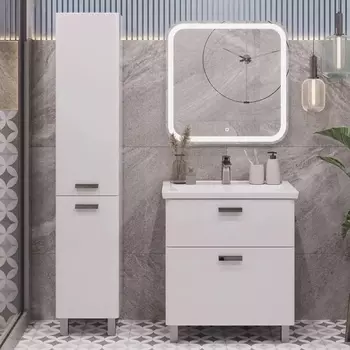 Мебель для ванной Sanstar Gretta 60 напольная, белая, раковина Kirovit Фостер 60