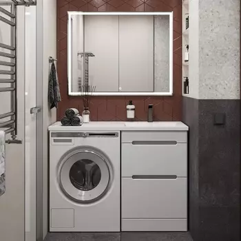 Мебель для ванной Sanstar Толедо 60 напольная, белая, раковина Даллас 120 R