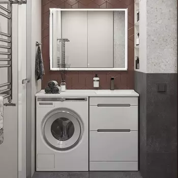 Мебель для ванной Sanstar Толедо 60 напольная, белая, раковина Персона 120 R