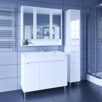 Мебель для ванной СанТа Лондон 100 напольная, 3 двери Nova круглая