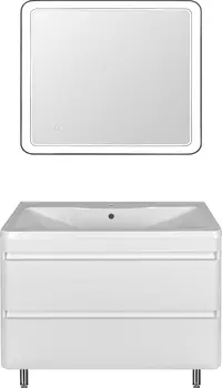 Мебель для ванной Style Line Атлантика 100 Люкс Plus, напольная, белая