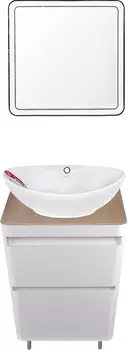 Мебель для ванной Style Line Атлантика 60 Люкс Plus, напольная, антискрейч, бежевый светлый