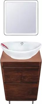 Мебель для ванной Style Line Атлантика 60 напольная, старое дерево, бежевая светлая