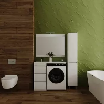 Мебель для ванной Style Line Даллас 100 Люкс Plus напольная, белая, 3 ящика L
