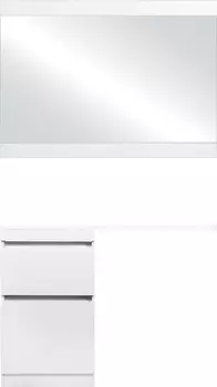 Мебель для ванной Style Line Даллас 110 Люкс Plus напольная, белая, под стиральную машину
