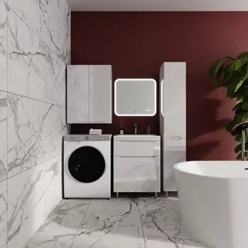 Мебель для ванной Style Line Марелла 60 напольная, белый глянец