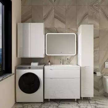 Мебель для ванной Style Line Марелла 80 напольная, белый глянец