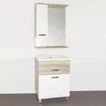 Мебель для ванной Style Line Ориноко 60 с бельевой корзиной, белая, ориноко