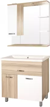 Мебель для ванной Style Line Ориноко 80 с бельевой корзиной, белая, ориноко