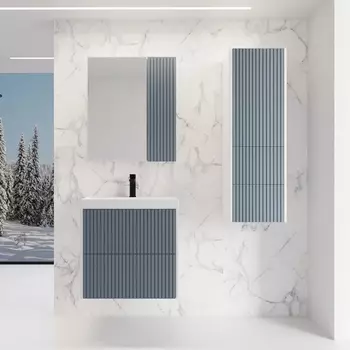 Мебель для ванной Style Line Стокгольм 60, подвесная, графит софт