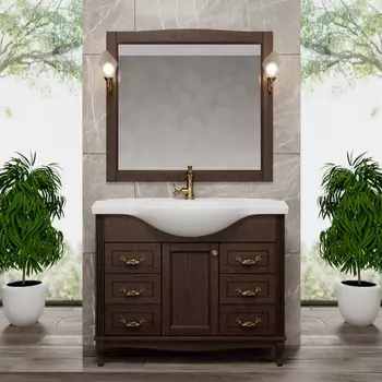 Мебель для ванной ValenHouse Эллина 105 кальяри, 6 ящиков, 1 дверца, ручки золото