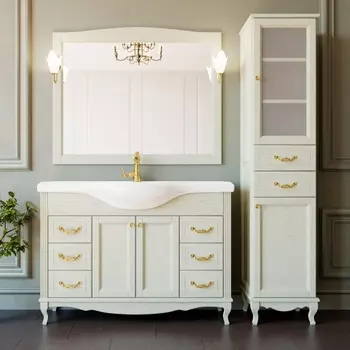 Мебель для ванной ValenHouse Эллина 120 слоновая кость, фурнитура золото