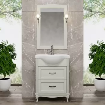 Мебель для ванной ValenHouse Эллина 65 слоновая кость, 2 ящика, ручки хром