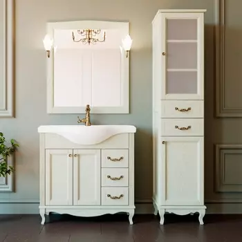 Мебель для ванной ValenHouse Эллина 80 слоновая кость, фурнитура бронза