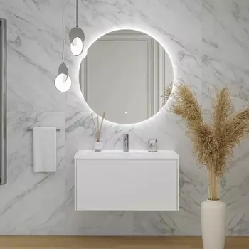 Мебель для ванной Velvex Klaufs 90.1Y.New, белая, подвесная