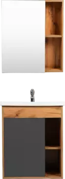Мебель для ванной VIANT Бостон 60 подвесная, дуб вотан, графит