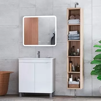 Мебель для ванной Vigo Grani 75 напольная, 2 дверцы, белая