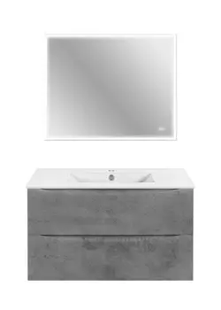 Мебель для ванной Vincea Mia Slim 90 Beton VMC-2MC900S1BT+VBS-13990S1+VLM-3VN900