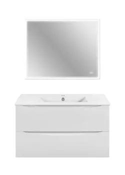 Мебель для ванной Vincea Mia Slim 90 G.White VMC-2MC900S1GW+VBS-13990S1+VLM-3VN900