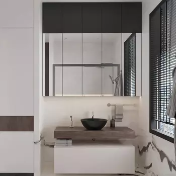 Мебель для ванной VitrA Ольборг 60: столешница 120, без отверстий, дуб карпентер + 2 тумбы 60