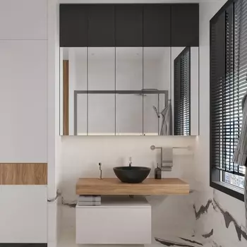 Мебель для ванной VitrA Ольборг 80: столешница 120, без отверстий, дуб французский + тумба 80