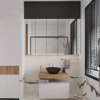 Мебель для ванной VitrA Ольборг 80: столешница 80, без отверстий, дуб французский + тумба 80