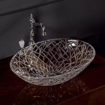 Мебельная раковина Armadi Art NeoArt хрустальная, прозрачная /813