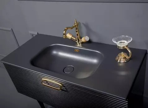 Мебельная раковина Armadi Art Vallessi 80, антрацит 838-080-A