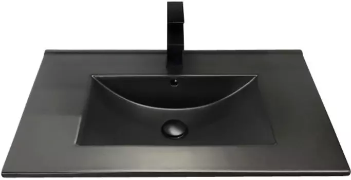 Мебельная раковина Comforty 75E черная матовая 00004150293