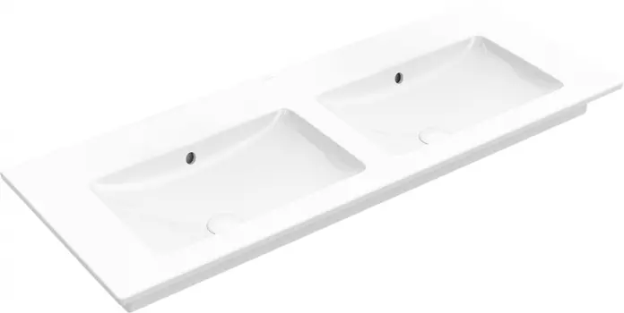 Мебельная раковина Villeroy & Boch Venticello 130 см, без отверстия для смесителя, stone white ceramic plus 4111DJRW