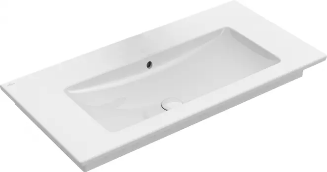 Мебельная раковина Villeroy & Boch Venticello 4104AJR1 без отверстия для смесителя, альпийский белый ceramic plus