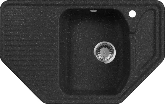 Мойка кухонная AquaGranitEx M-10 черная M-10 (308)