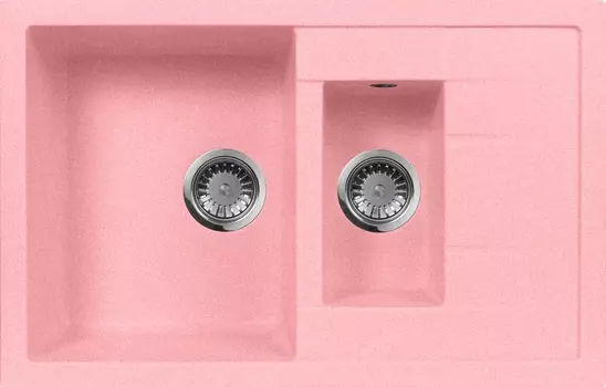 Мойка кухонная AquaGranitEx M-21k розовая M-21К (315)