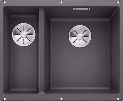 Мойка кухонная Blanco Subline 340/160-U темная скала, правая 523559
