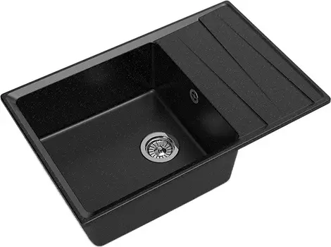 Мойка кухонная GranFest Level GF-LV-760L черная LV-760 L чер