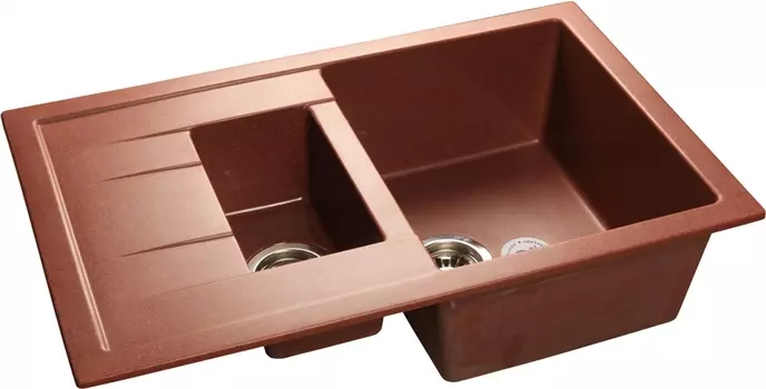 Мойка кухонная GranFest Quadro GF-Q775 KL красный марс Q-775 KL кр.м