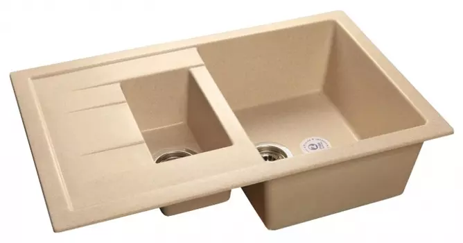 Мойка кухонная GranFest Quadro GF-Q775KL бежевый GF-Q775KL-328