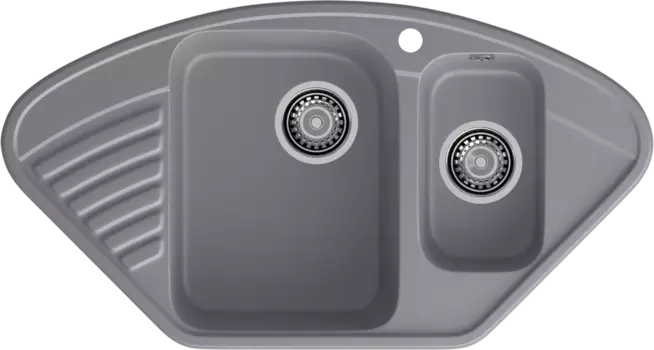 Мойка кухонная GranFest Quarz 14 темно-серая 14 темно-серый