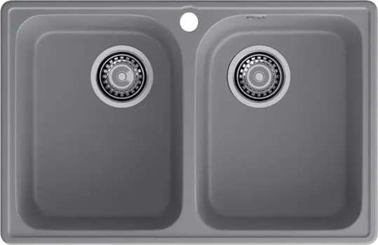 Мойка кухонная GranFest Quarz 15 темно-серая 15 темно-серый